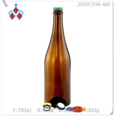 750 ml jantarna steklenica za pivo